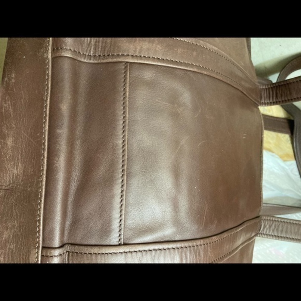 Coach vintage brown leather overnight xxl bag 9400 rare unisex rare - Picture 16 of 16